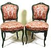 PAIR OF 19th CENTURY FRENCH STYLE SIDE CHAIRS
