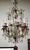 18th/19th C. BACCARAT CRYSTAL & BRASS CHANDELIER