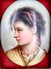 Small KPM Porcelain Plaque of a Gypsy