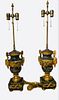 Antique French Marble and Ormolu Table Lamps
