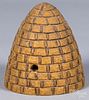 Paul Tyson carved and painted bee skep