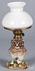 Miniature porcelain figural owl fluid lamp