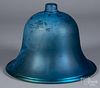 Blue painted glass bell jar