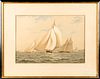 Pair of Frederick Cozzens sailing lithographs