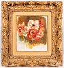 Oil on canvas floral still life, signed Renoir