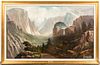 Oil on canvas view of Yosemite, early 20th c.