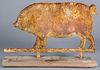 Swell bodied pig weathervane, 20th c.