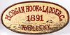 Painted sign for the Morgan Hook & Ladder Co.