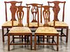 Five George III dining chairs, 18th c.
