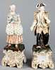 Pair of large Continental porcelain figures