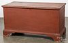 Pennsylvania red painted pine blanket chest