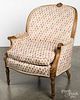 French upholstered armchair.