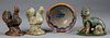 Four pieces of Stahl redware, 20th c.