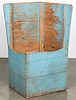 Primitive painted pine corner bin, 19th c.