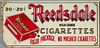 Reedsdale Cigarette embossed tin advertising sign