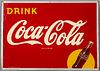 1948 Coca-Cola tin lithograph advertising sign
