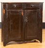 Painted pine jelly cupboard, 19th c.