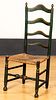 Delaware Valley painted ladderback side chair
