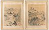 Pair of Chinese silk paintings