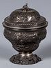 English repousse silver sugar, mid 18th c.