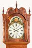 English mahogany tall case clock early 19th c.