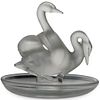 Lalique Crystal Double Swan Ring Tray