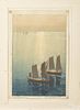 Hiroshi Yoshida (Japanese 1876-1950), woodblock print, titled Glimmering Sea