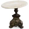 Ornate Marble Accent Table