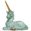 Herend Porcelain Green Fishnet Unicorn