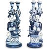Pair of Chinese Porcelain Figural Bud Vases