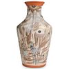 Pablo Seminario Pottery & Silver Peruvian Vase