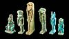 6 Egyptian Glazed Faience Pendants of Deities