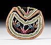 Early 19th C. Iroquois Cloth & Glass Bead Pouch