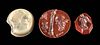 3 Neoclassical Jasper, Carnelian, & Agate Intaglios