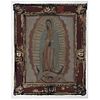 CARMEN PARRA , Virgen de Guadalupe, Firmada, Serigrafía 107 / 150, 91 x 72 cm | CARMEN PARRA , Virgen de Guadalupe, Signed, Serigraph 107 / 150, 35.8 
