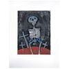 RUFINO TAMAYO, La muerte azul, 1952 de la carpeta Aztlán, sueños mexicanos, , Sin firma, Litografía 117/125, 24 x 18 cm | RUFINO TAMAYO, La muerte azu