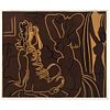PABLO PICASSO, Trois femmes au réveil, de la carpeta 1963, Sin firma, Linoleograbado s / n de tiraje de edición de 520, 27 x 32 cm | PABLO PICASSO, Tr