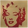 ANDY WARHOL, II.40: Golden Marilyn, Con sello en la parte posterior, Serigrafía 943 / 2000, 90 x 90 cm, Con certificado | ANDY WARHOL, II.40: Golden M