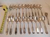 22 COIN SILVER TABLE SPOONS