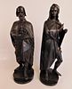 2 FRENCH BRONZE FIGURES BY A. CARRIER: MICHELANGELO & RAPHAEL