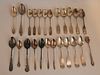 24 ASSORTED SILVER SPOONS