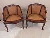 PAIR LOUIS XV CANED CHAIRS