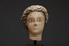 Ancient South Arabian Alabaster Head of a Woman Ca. 200 B.C.-200 A.D. 