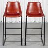 Leather Upholstered Tall Stools, 2
