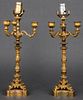French Louis Philippe Style Candelabra Lamps, Pr