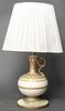 Moorish Parcel Gilt White Ewer Table Lamp