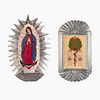 Rosina Lopez de Short and Fred R. Lopez, Group of Two Tin Retablos