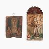 Mexico or New Mexico, Group of Two Retablos, Early 20th Century