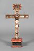 Spanish Colonial, Mexico, Symbolic Crucifix with Mirrors, 18th Century