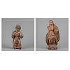Spanish Colonial, Mexico, Two Saint Figures, 18th-19th Century